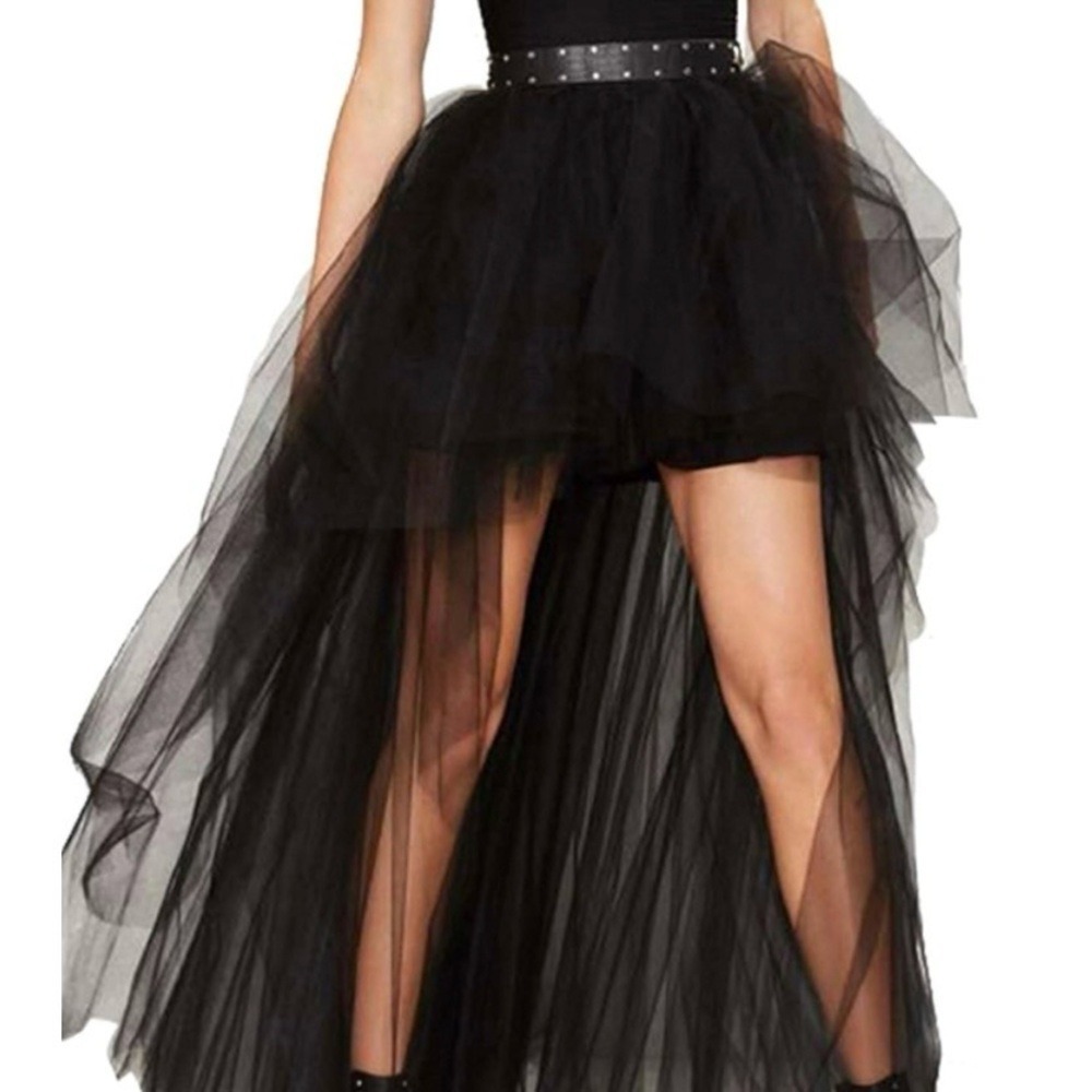 Unbranded Women's Hi-Lo Tulle Bustle Maxi Skirt Festival Whimsigoth Party - Picture 1 of 10